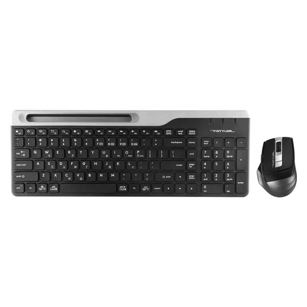 matshop.gr - A4 TECH FSTYLER COMBO FB2535C BLUETOOTH/ΑΣΥΡΜΑΤΟ ΠΛΗΚΤΡΟΛΟΓΙΟ Η/Υ FBK25 EN/GR + BLUETOOTH/ΑΣΥΡΜΑΤΟ ΠΟΝΤΙΚΙ FB35S GREY GR