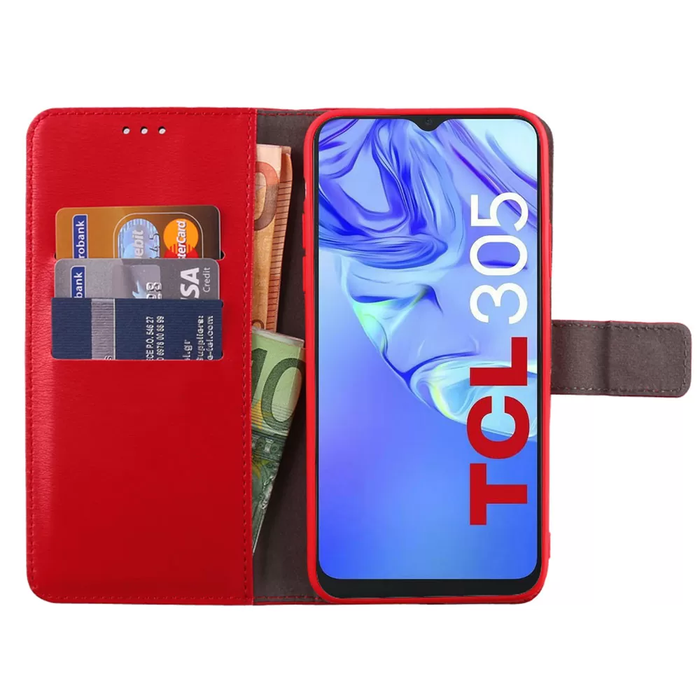 matshop.gr - VOLTE-TEL ΘΗΚΗ TCL 30/30 5G/30+ 6.7" ALLURE MAGNET BOOK STAND CLIP RED