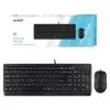 matshop.gr - A4 TECH FSTYLER COMBO F1512S ΕΝΣΥΡΜΑΤΟ ΠΛΗΚΤΡΟΛΟΓΙΟ Η/Υ USB FK15 EN/GR + ΕΝΣΥΡΜΑΤΟ ΠΟΝΤΙΚΙ FM12S BLACK GR