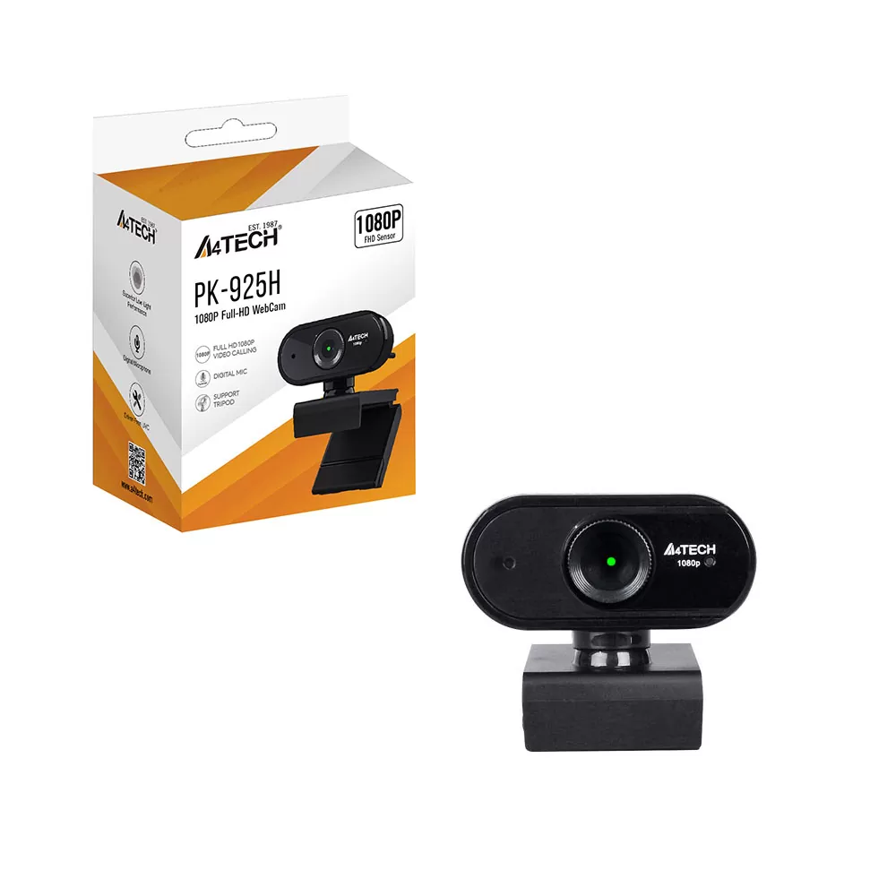 matshop.gr - A4 TECH USB 2.0 WEB CAMERA PK-925H FULL HD 1080P 50HZ ΜΕ ΜΙΚΡΟΦΩΝΟ BLACK GR