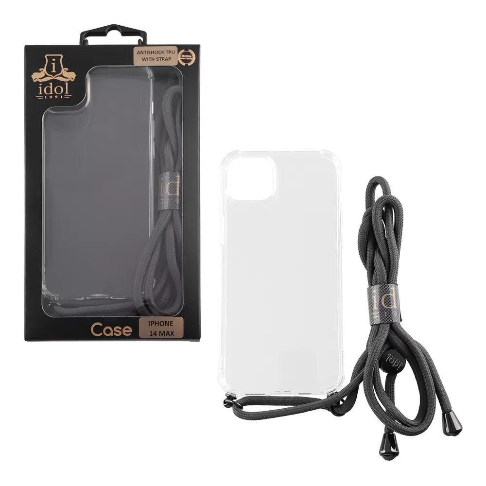 matshop.gr - IDOL 1991 ΘΗΚΗ IPHONE 14 PLUS 6.7" ANTISHOCK AIR TPU WITH STRAP CAMERA GUARD ΔΙΑΦΑΝΗ