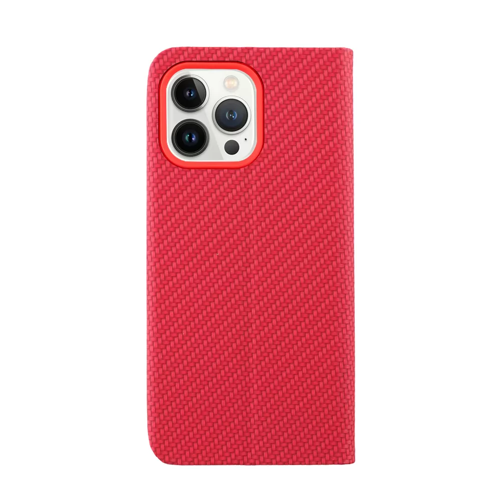 matshop.gr - IDOL 1991 ΘΗΚΗ IPHONE 14 PRO MAX 6.7" ELITE ANTI-RFID BOOK STAND RED