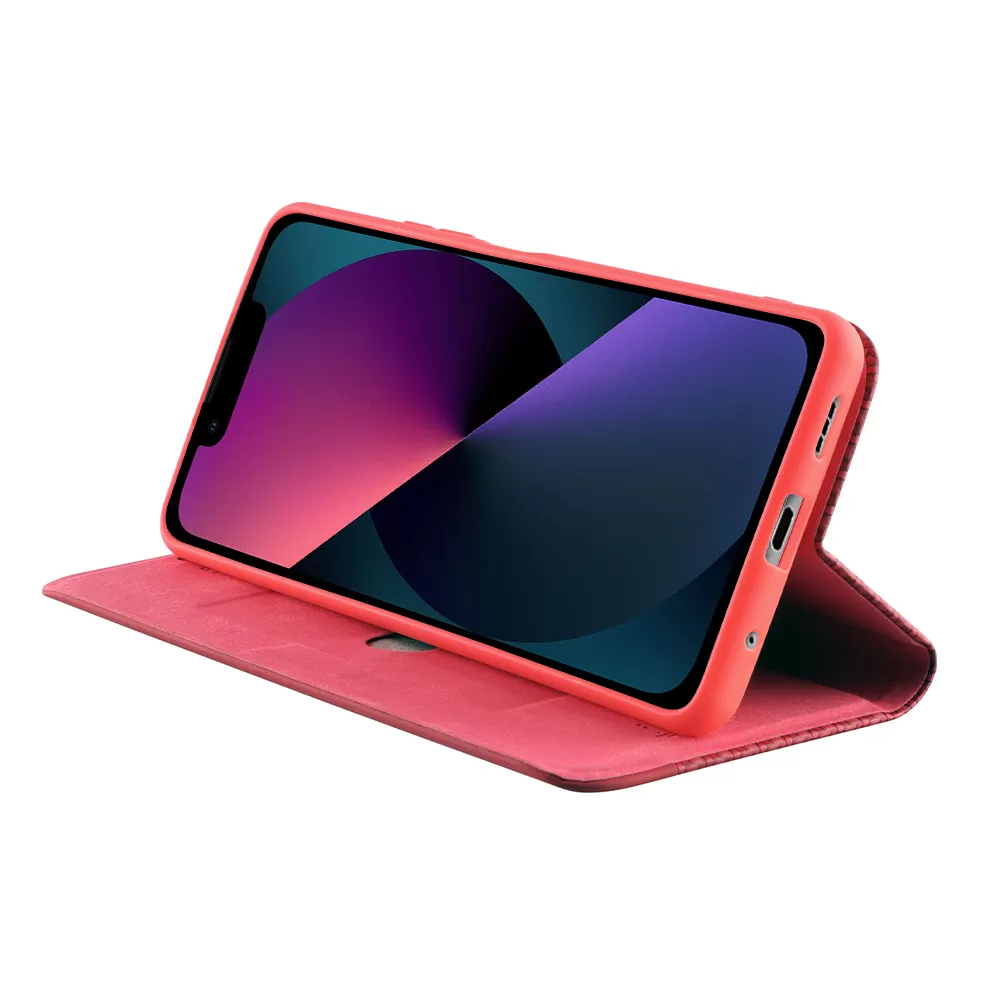 matshop.gr - IDOL 1991 ΘΗΚΗ IPHONE 14 PRO MAX 6.7" ELITE ANTI-RFID BOOK STAND RED