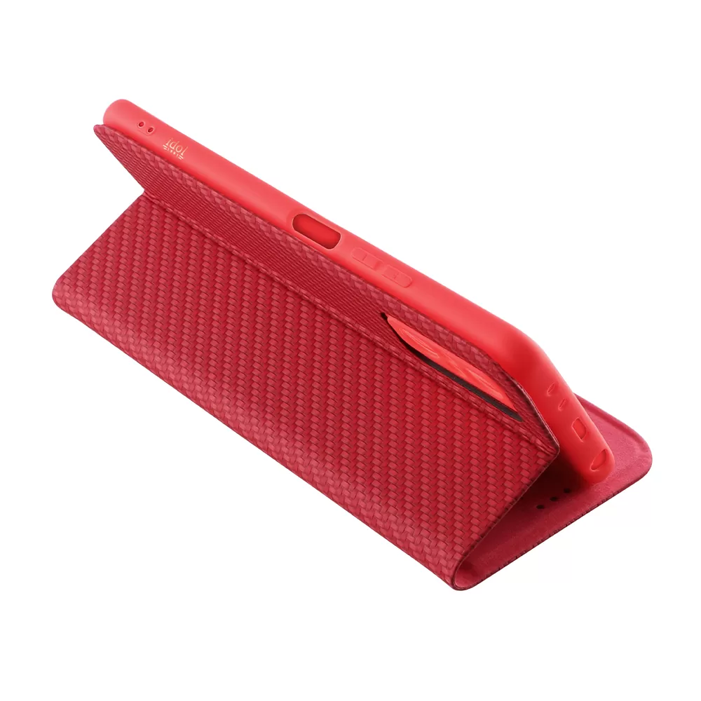 matshop.gr - IDOL 1991 ΘΗΚΗ IPHONE 14 PRO MAX 6.7" ELITE ANTI-RFID BOOK STAND RED