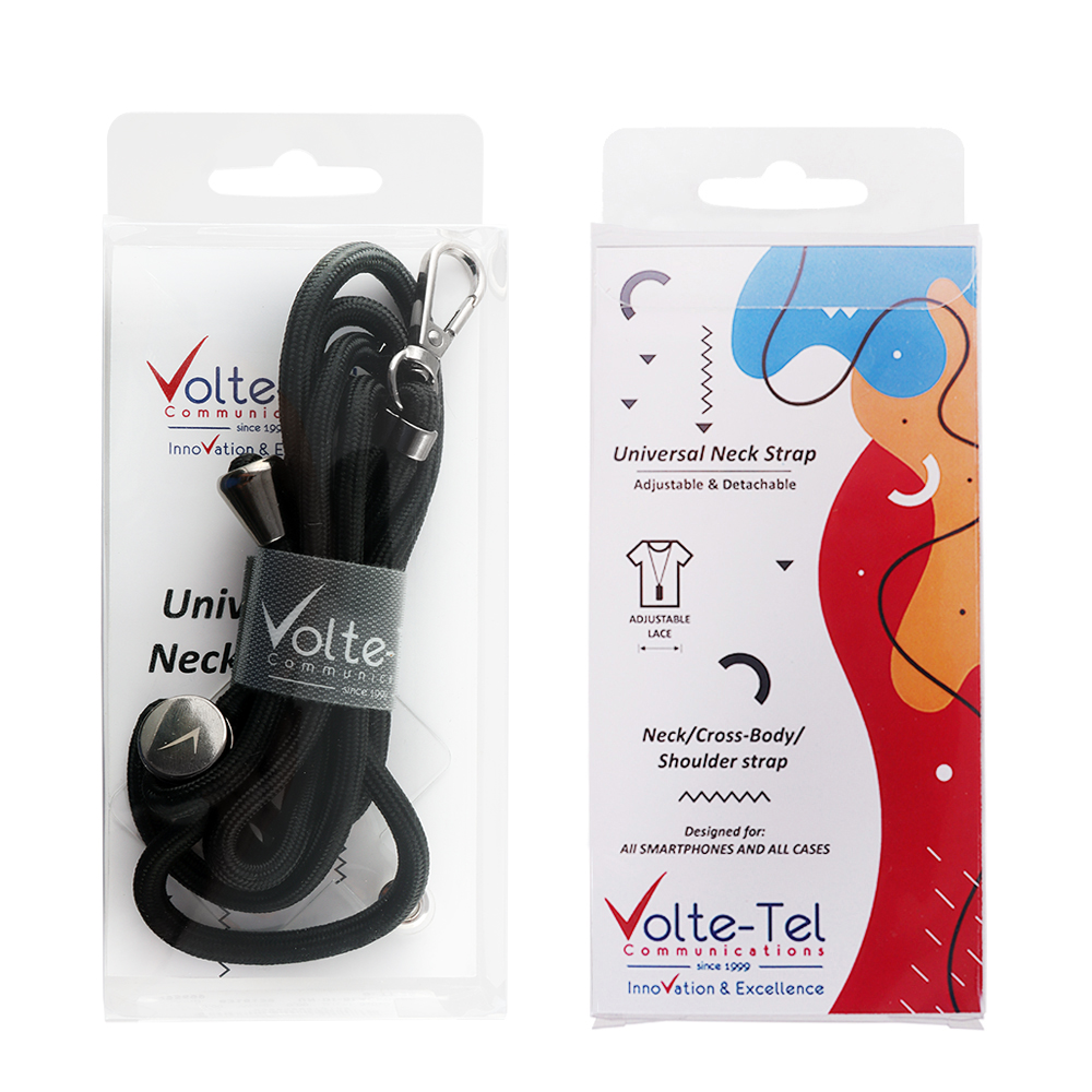matshop.gr - VOLTE-TEL NECK STRAP - ΛΟΥΡΑΚΙ ΛΑΙΜΟΥ ΓΙΑ ΘΗΚΕΣ ΜΑΥΡΟ VT01