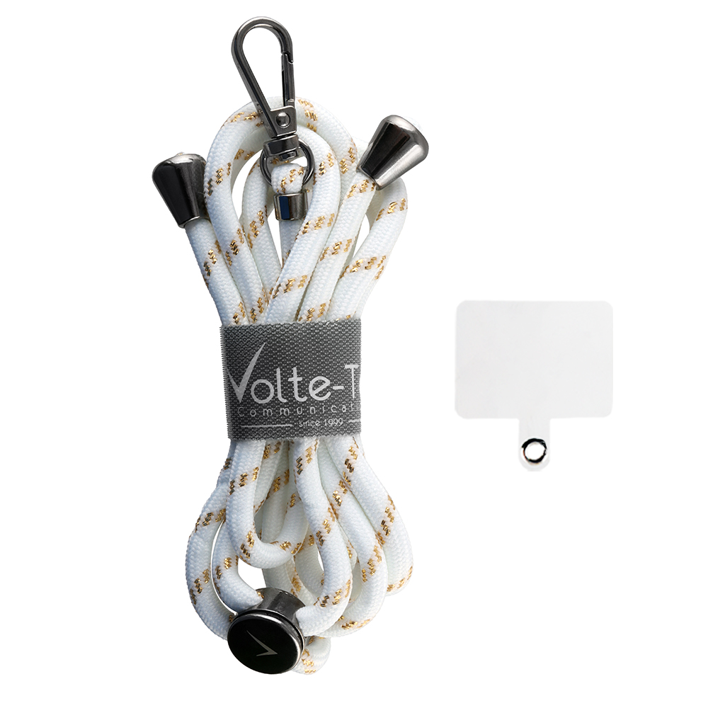 matshop.gr - VOLTE-TEL NECK STRAP - ΛΟΥΡΑΚΙ ΛΑΙΜΟΥ ΓΙΑ ΘΗΚΕΣ ΑΣΠΡΟ-ΧΡΥΣΟ VT35