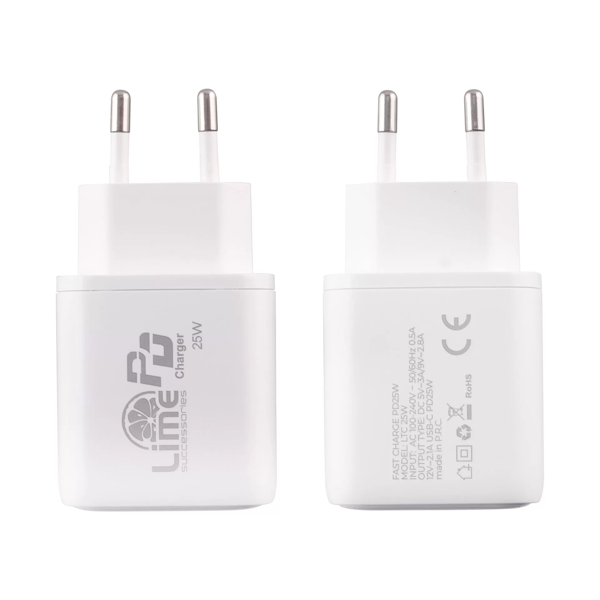 matshop.gr - LIME TYPE C PD 3.0 FAST TRAVEL QC 3.0 LTC25W 25W 5V 3.0A /9V 2.8A/12V 2.1A WHITE