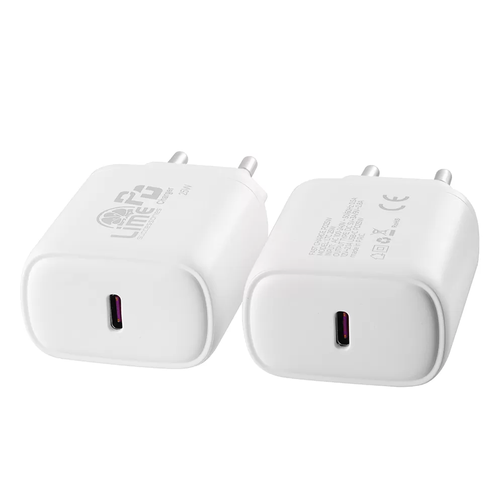 matshop.gr - LIME TYPE C PD 3.0 FAST TRAVEL QC 3.0 LTC25W 25W 5V 3.0A /9V 2.8A/12V 2.1A WHITE