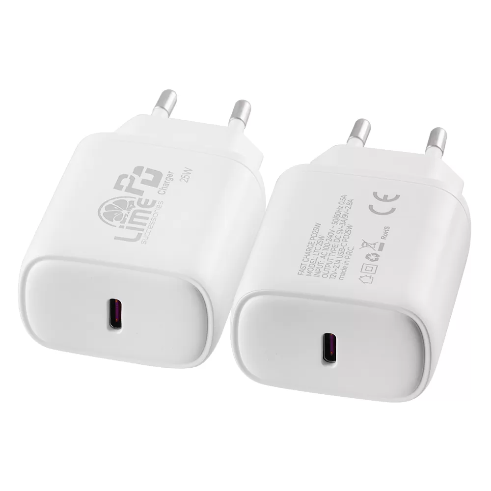 matshop.gr - LIME TYPE C PD 3.0 FAST TRAVEL QC 3.0 LTC25W 25W 3.0A  /9V+ ΦΟΡΤΙΣΗΣ-DATA LCC02 TYPE C TO TYPE C 35W WHITE