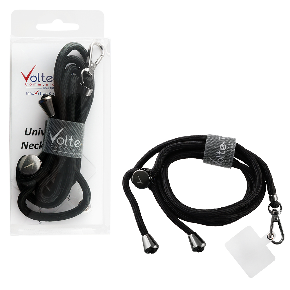 matshop.gr - VOLTE-TEL NECK STRAP - ΛΟΥΡΑΚΙ ΛΑΙΜΟΥ ΓΙΑ ΘΗΚΕΣ ΜΑΥΡΟ VT01