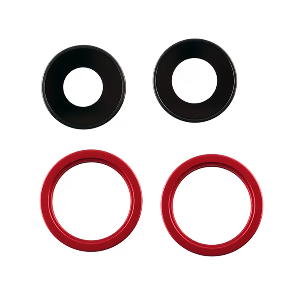 matshop.gr - IPHONE 13/13 MINI CAMERA LENS + RINGS SET 2 PCS RED 3P OR