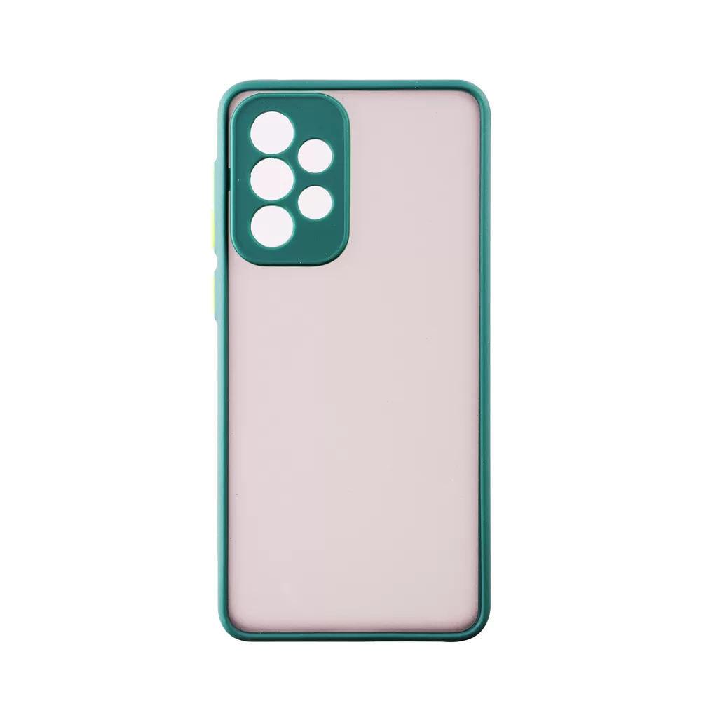 matshop.gr - LIME ΘΗΚΗ SAMSUNG A33 5G A336 6.4" HARDSHELL FUSION FULL CAMERA PROTECTION GREEN WITH YELLOW KEYS