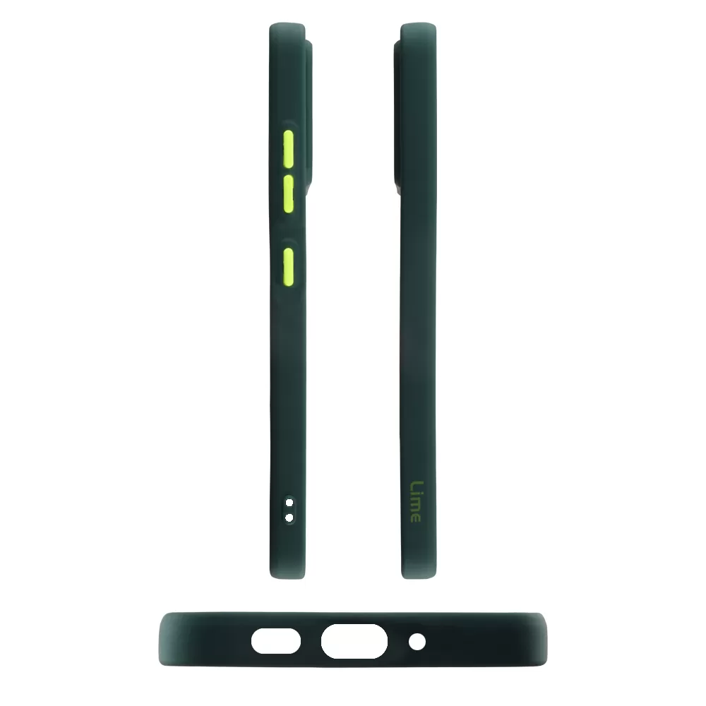 matshop.gr - LIME ΘΗΚΗ SAMSUNG A33 5G A336 6.4" HARDSHELL FUSION FULL CAMERA PROTECTION GREEN WITH YELLOW KEYS