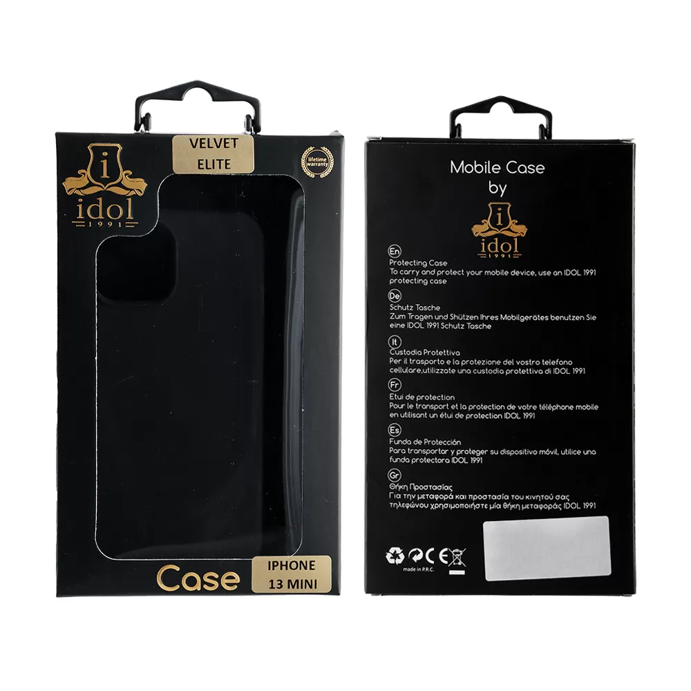 matshop.gr - IDOL 1991 ΘΗΚΗ IPHONE 13 MINI 5.4" VELVET ELITE TPU 4 SIDE CAMERA GUARD BLACK