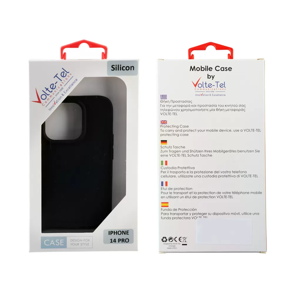 matshop.gr - VOLTE-TEL ΘΗΚΗ IPHONE 14 PRO 6.1" SILICON TPU CAMERA GUARD BLACK