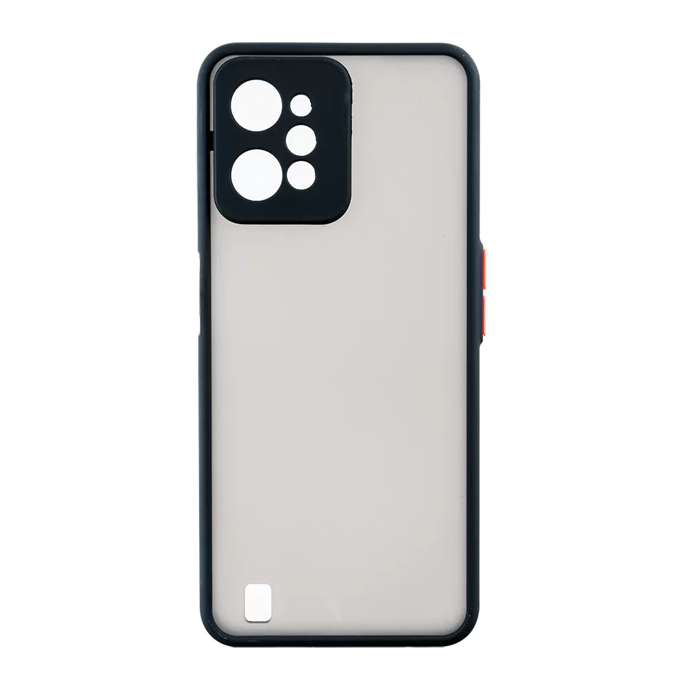 matshop.gr - LIME ΘΗΚΗ REALME C31 6.5" HARDSHELL FUSION FULL CAMERA PROTECTION BLACK WITH RED KEYS