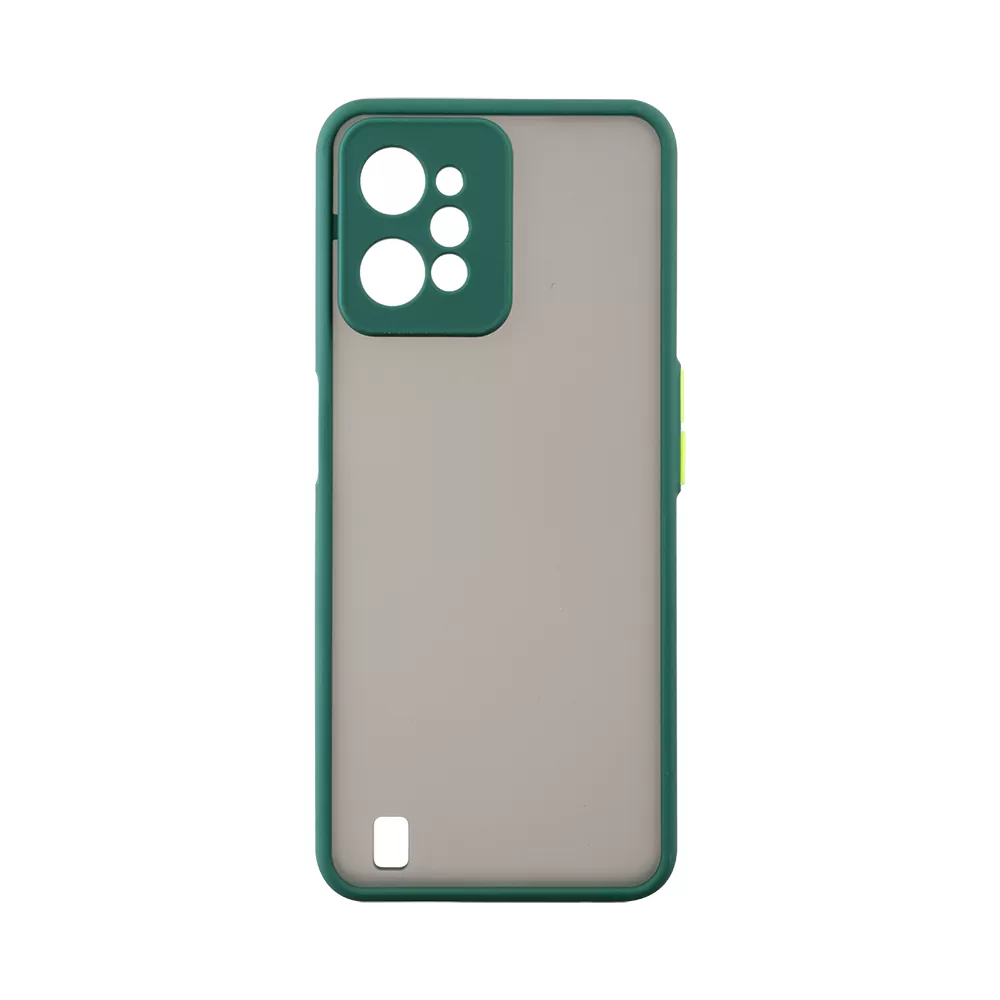 matshop.gr - LIME ΘΗΚΗ REALME C31 6.5" HARDSHELL FUSION FULL CAMERA PROTECTION GREEN WITH YELLOW KEYS
