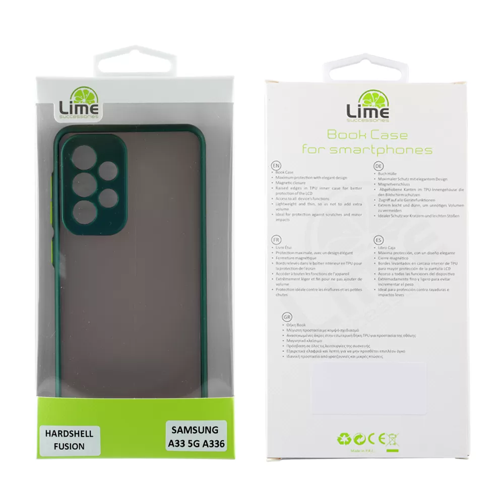 matshop.gr - LIME ΘΗΚΗ REALME C31 6.5" HARDSHELL FUSION FULL CAMERA PROTECTION GREEN WITH YELLOW KEYS