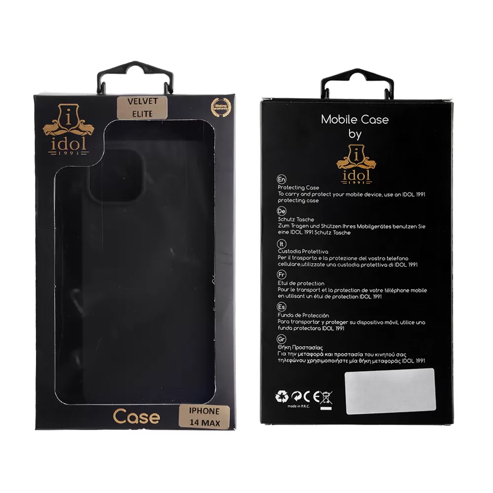 matshop.gr - IDOL 1991 ΘΗΚΗ IPHONE 14 PLUS 6.7" VELVET ELITE TPU 4 SIDE CAMERA GUARD BLACK