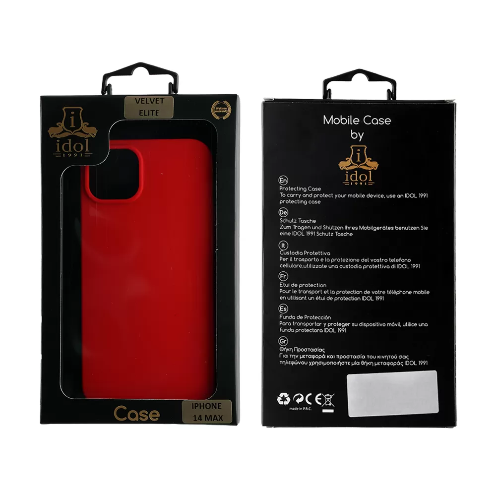 matshop.gr - IDOL 1991 ΘΗΚΗ IPHONE 14 PLUS 6.7" VELVET ELITE TPU 4 SIDE CAMERA GUARD RED