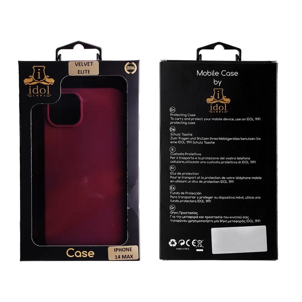 matshop.gr - IDOL 1991 ΘΗΚΗ IPHONE 14 PLUS 6.7" VELVET ELITE TPU 4 SIDE CAMERA GUARD BURGUNDY