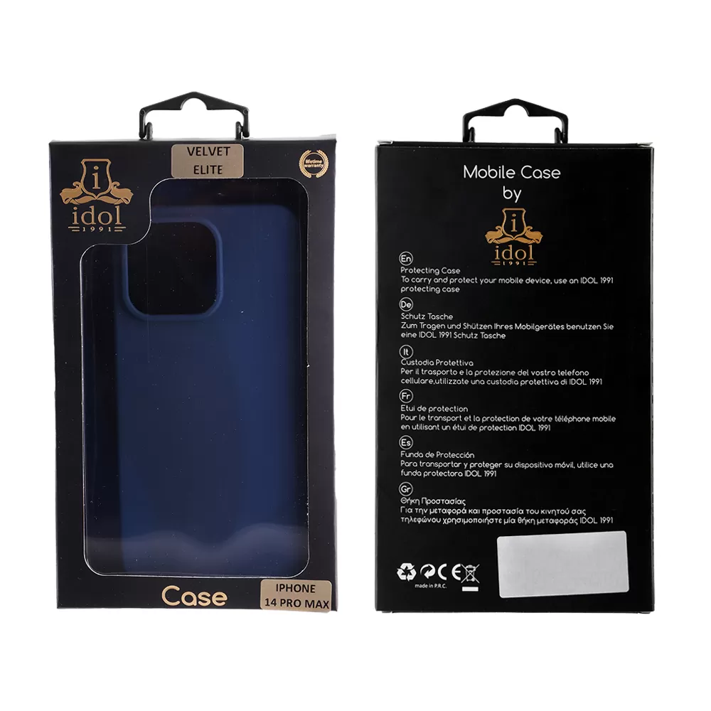 matshop.gr - IDOL 1991 ΘΗΚΗ IPHONE 14 PRO MAX 6.7" VELVET ELITE TPU 4 SIDE CAMERA GUARD BLUE