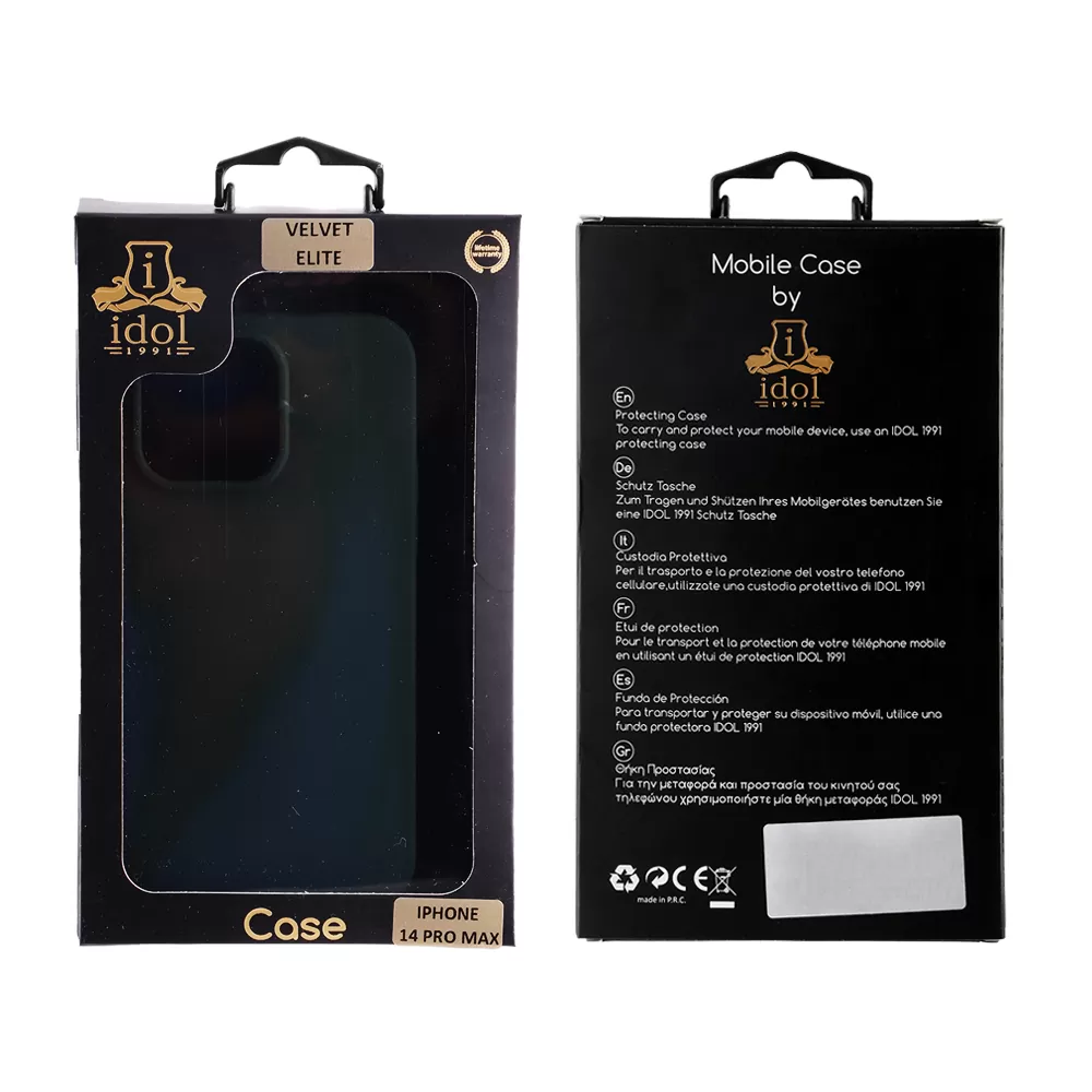 matshop.gr - IDOL 1991 ΘΗΚΗ IPHONE 14 PRO MAX 6.7" VELVET ELITE TPU 4 SIDE CAMERA GUARD GREEN