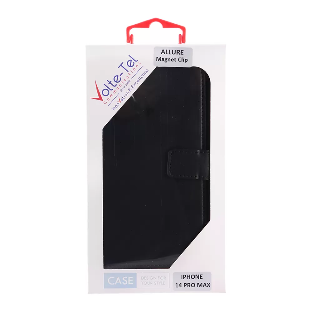 matshop.gr - VOLTE-TEL ΘΗΚΗ IPHONE 14 PRO MAX 6.7" ALLURE MAGNET BOOK STAND CLIP BLACK