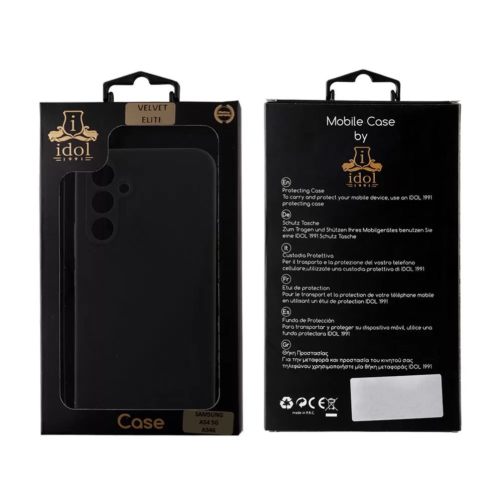 matshop.gr - IDOL 1991 ΘΗΚΗ SAMSUNG A54 5G A546 6.4" VELVET ELITE TPU 4 SIDE CAMERA GUARD BLACK