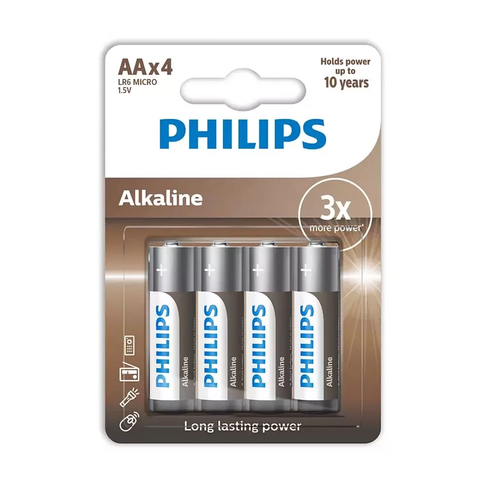 matshop.gr - PHILIPS ΑΛΚΑΛΙΚΕΣ ΜΠΑΤΑΡΙΕΣ LR06/SIZE AA 1.5V 4/BLISTER