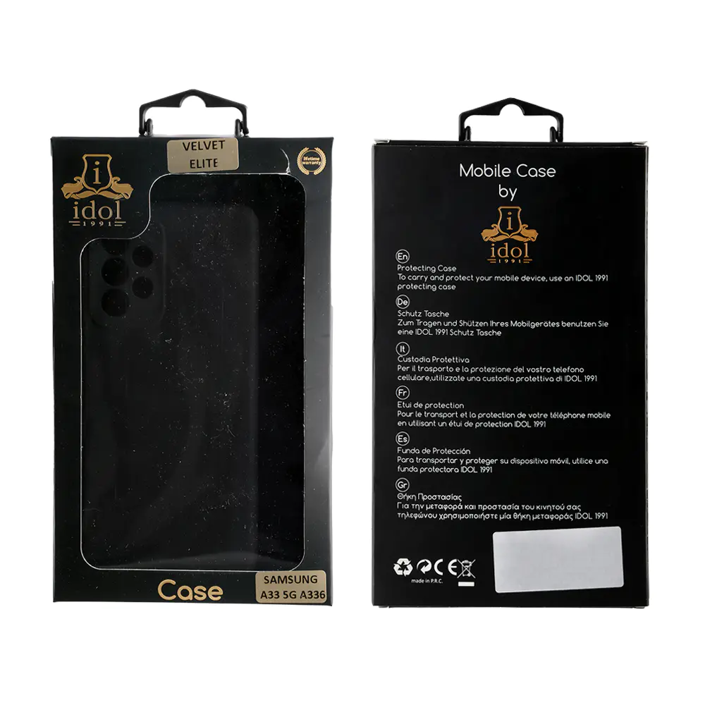 matshop.gr - IDOL 1991 ΘΗΚΗ SAMSUNG A33 5G A336 6.4" VELVET ELITE TPU 4 SIDE CAMERA GUARD BLACK