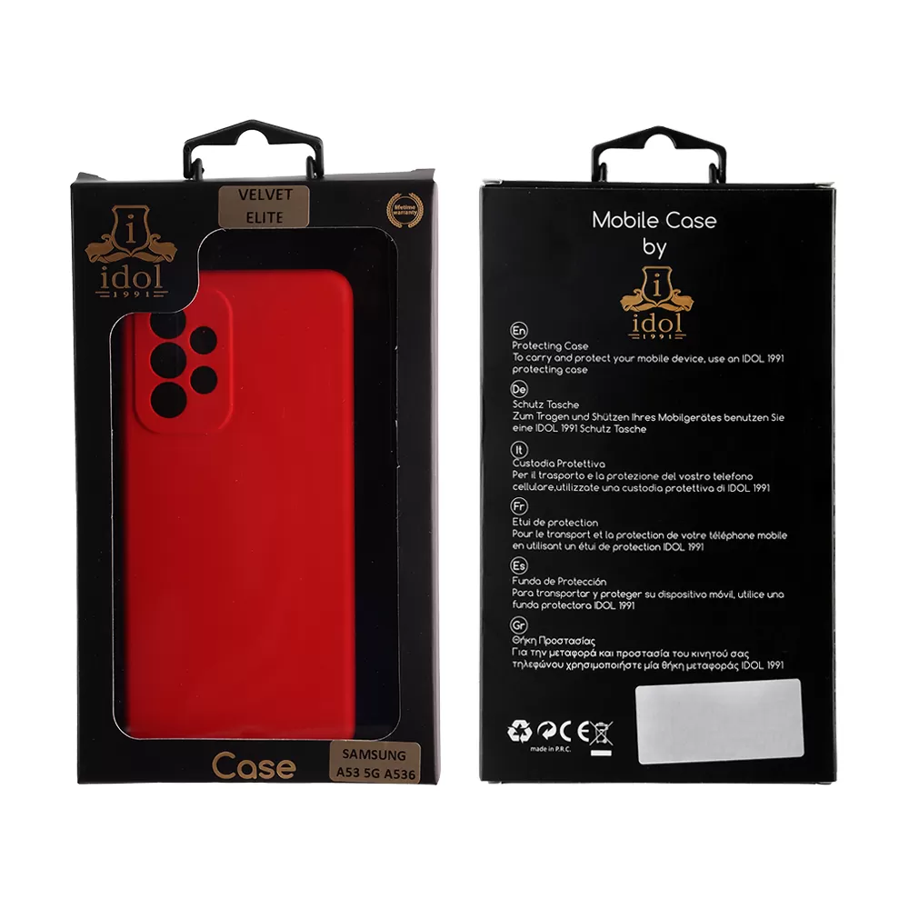 matshop.gr - IDOL 1991 ΘΗΚΗ SAMSUNG A33 5G A336 6.4" VELVET ELITE TPU 4 SIDE CAMERA GUARD RED
