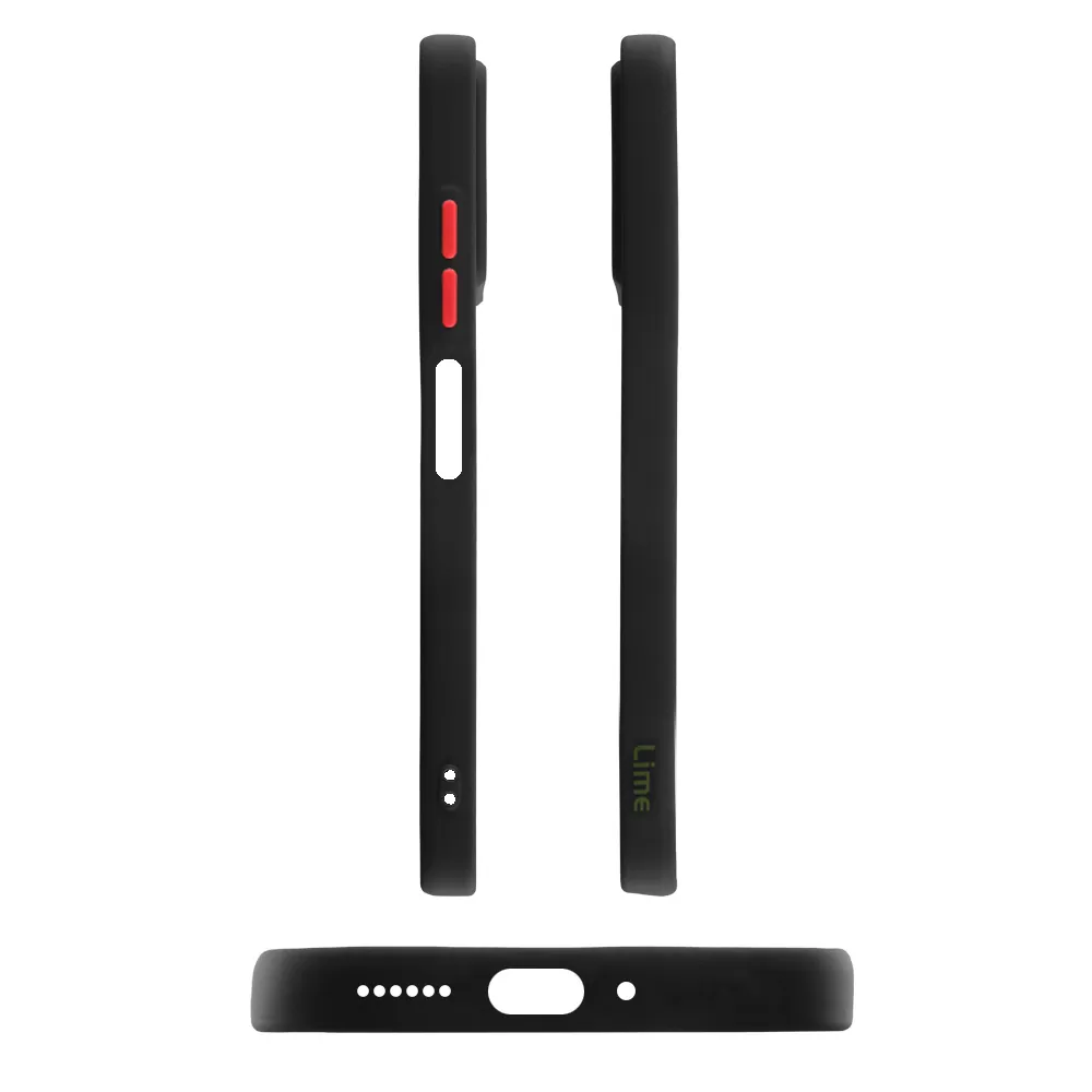 matshop.gr - LIME ΘΗΚΗ HUAWEI NOVA 9 SE 6.78" HARDSHELL FUSION FULL CAMERA PROTECTION BLACK WITH RED KEYS