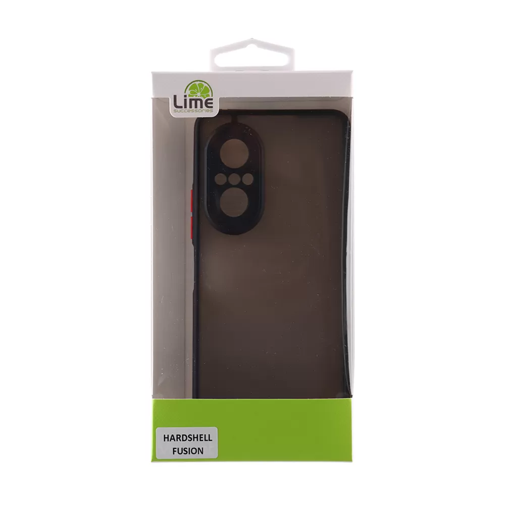 matshop.gr - LIME ΘΗΚΗ HUAWEI NOVA 9 SE 6.78" HARDSHELL FUSION FULL CAMERA PROTECTION BLACK WITH RED KEYS