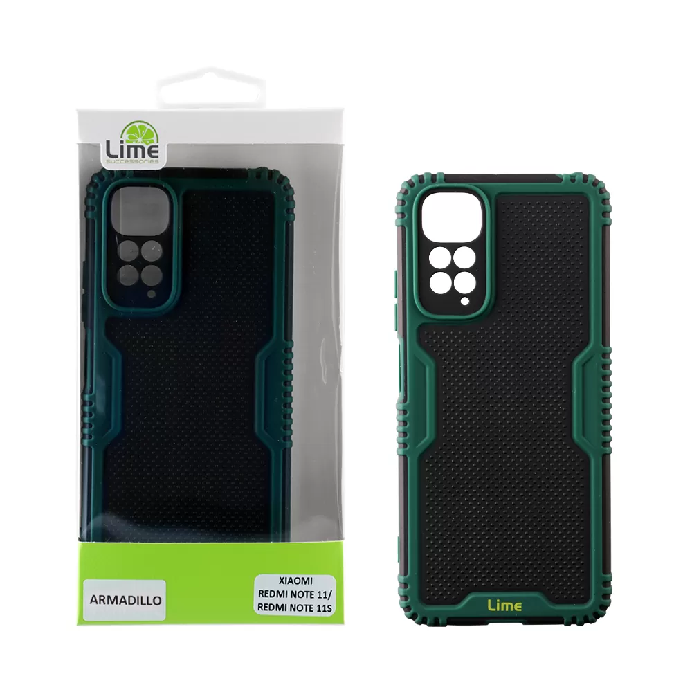 matshop.gr - LIME ΘΗΚΗ XIAOMI REDMI NOTE 11/REDMI NOTE 11S 6.43" ARMADILLO FULL CAMERA PROTECTION GREEN