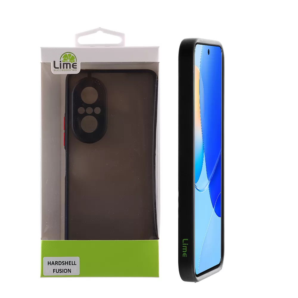 matshop.gr - LIME ΘΗΚΗ HUAWEI NOVA 9 SE 6.78" HARDSHELL FUSION FULL CAMERA PROTECTION BLACK WITH RED KEYS