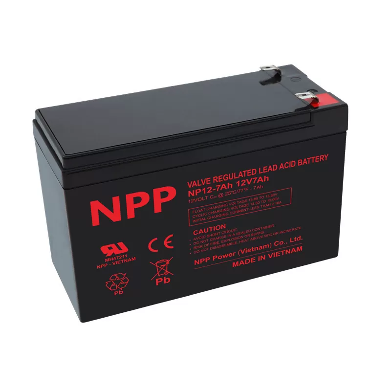 matshop.gr - NPP ΜΠΑΤΑΡΙΕΣ ΜΟΛΥΒΔΟΥ 12V 7Ah (151X65X95) MK12-7.0 ΑΚΡΟΔΕΚΤΗΣ T1/F1 4,75mm