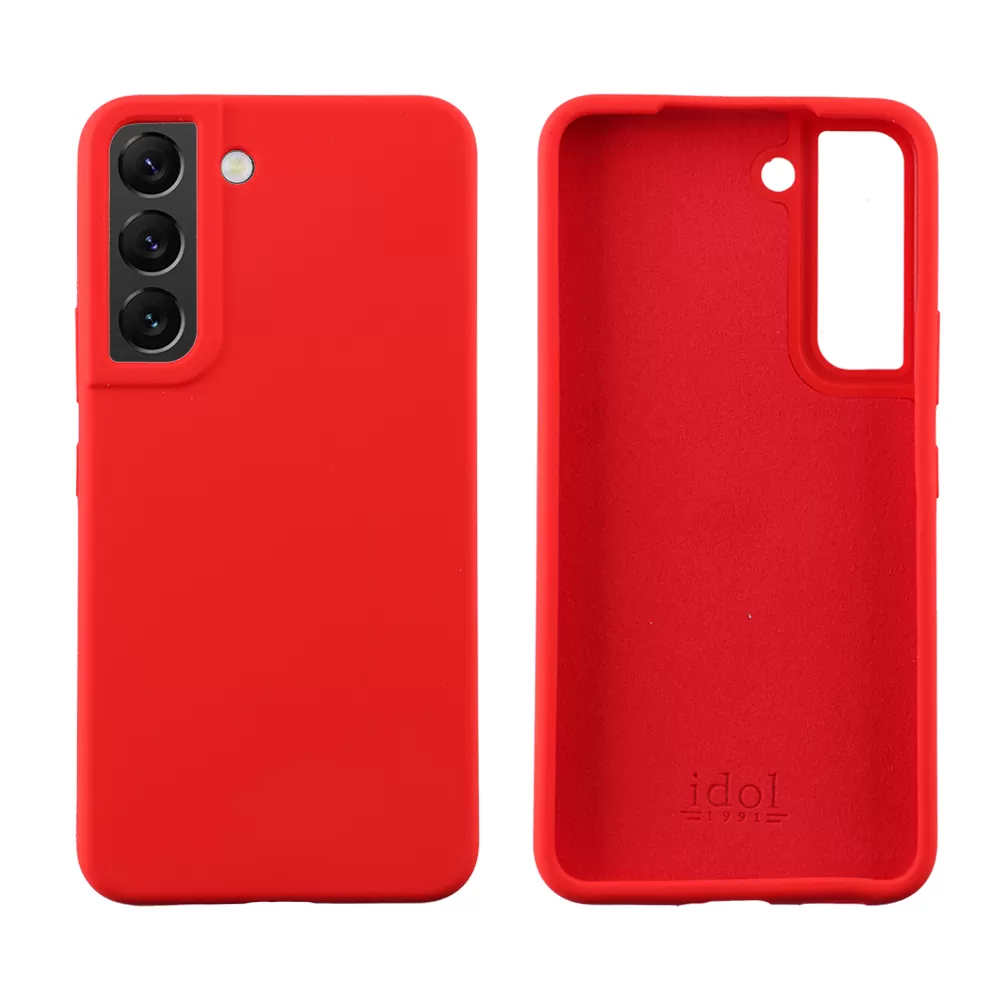 matshop.gr - IDOL 1991 ΘΗΚΗ SAMSUNG S22 5G S901 6.1" VELVET ELITE TPU 4 SIDE CAMERA GUARD RED