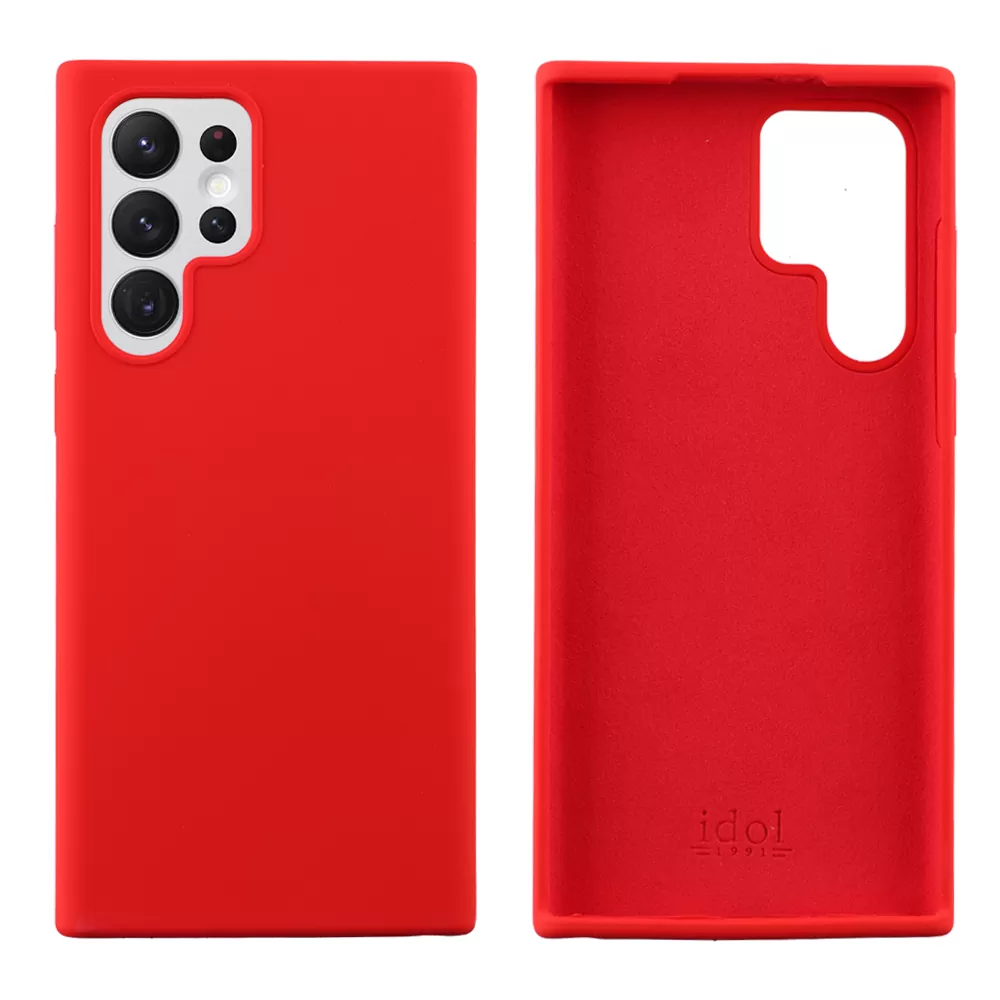 matshop.gr - IDOL 1991 ΘΗΚΗ SAMSUNG S22 ULTRA 5G S908 6.8" VELVET ELITE TPU 4 SIDE CAMERA GUARD RED