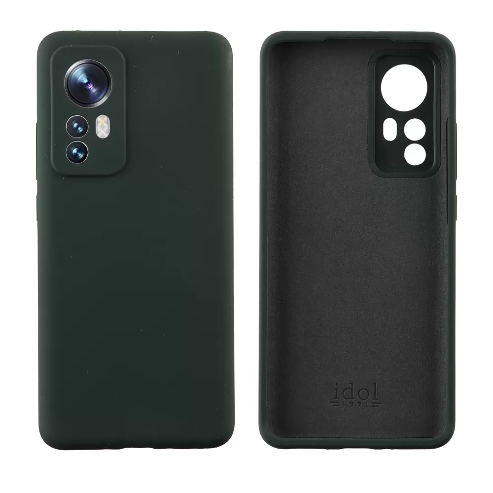 matshop.gr - IDOL 1991 ΘΗΚΗ XIAOMI 12/12X 6.28" VELVET ELITE TPU 4 SIDE CAMERA GUARD DARK GREEN