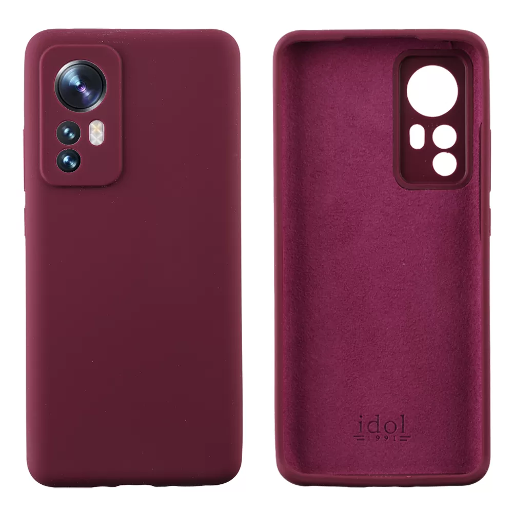 matshop.gr - IDOL 1991 ΘΗΚΗ XIAOMI 12/12X 6.28" VELVET ELITE TPU 4 SIDE CAMERA GUARD BURGUNDY