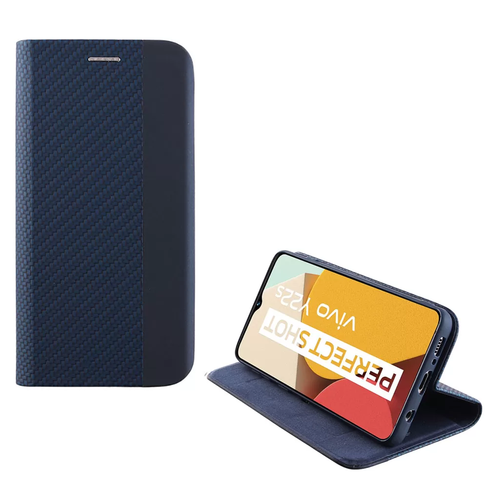 matshop.gr - IDOL 1991 ΘΗΚΗ VIVO Y22/Y22s 6.55" ELITE ANTI-RFID BOOK STAND BLUE
