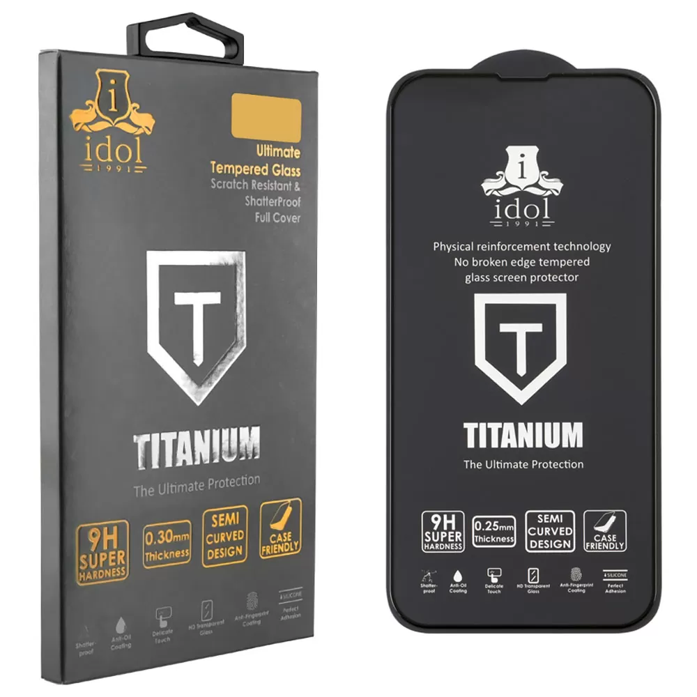 matshop.gr - IDOL 1991 TEMPERED GLASS SAMSUNG A23 4G A235/A23 5G A236 6.6" 9H 0.25mm TITANIUM SEMI CURVED FULL GLUE BLACK