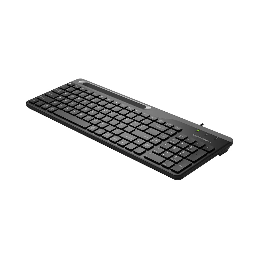 matshop.gr - A4 TECH FSTYLER ΕΝΣΥΡΜΑΤΟ ΠΛΗΚΤΡΟΛΟΓΙΟ Η/Υ USB FK25 EN/GR WIRED KEYBOARD ULTRA SLIM BLACK GR