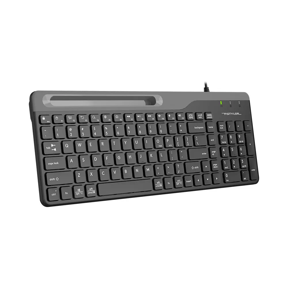 matshop.gr - A4 TECH FSTYLER ΕΝΣΥΡΜΑΤΟ ΠΛΗΚΤΡΟΛΟΓΙΟ Η/Υ USB FK25 EN/GR WIRED KEYBOARD ULTRA SLIM BLACK GR