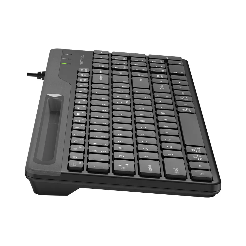 matshop.gr - A4 TECH FSTYLER ΕΝΣΥΡΜΑΤΟ ΠΛΗΚΤΡΟΛΟΓΙΟ Η/Υ USB FK25 EN/GR WIRED KEYBOARD ULTRA SLIM BLACK GR