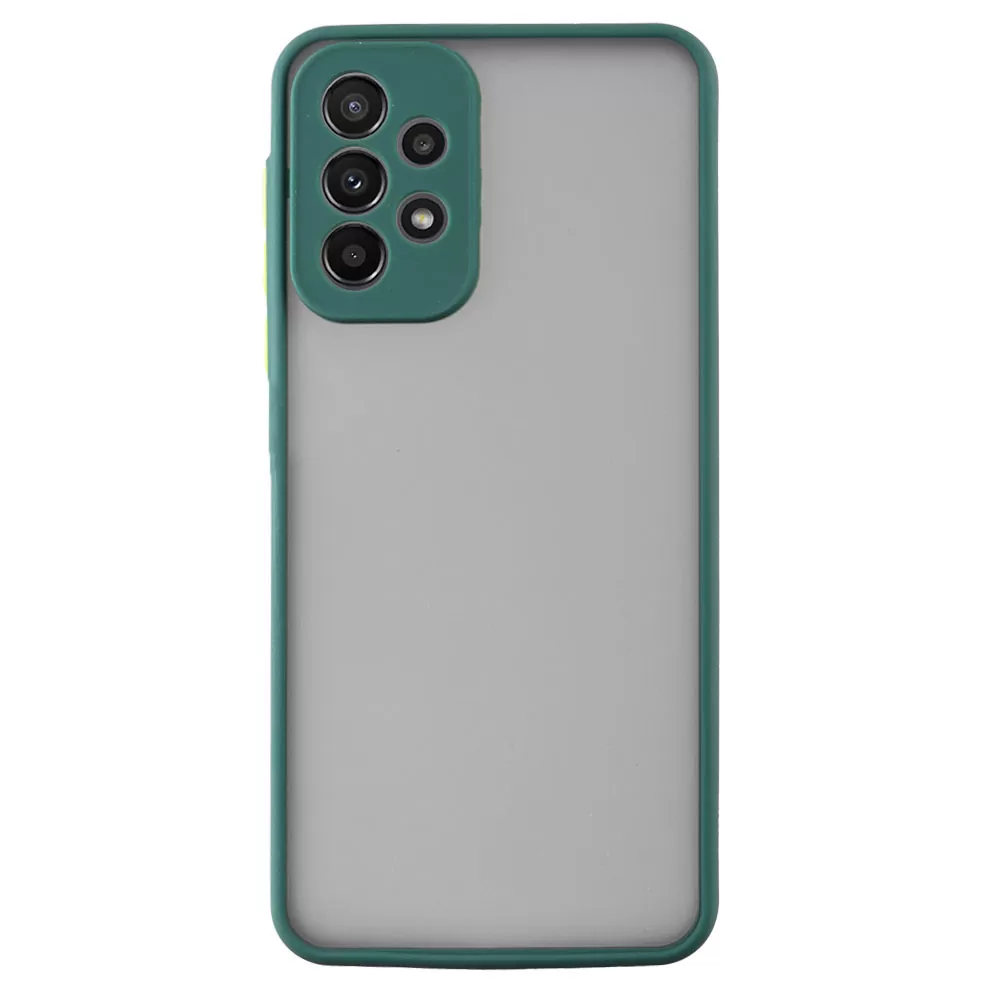 matshop.gr - LIME ΘΗΚΗ SAMSUNG A53 5G A536 6.5" HARDSHELL FUSION FULL CAMERA PROTECTION GREEN WITH YELLOW KEYS