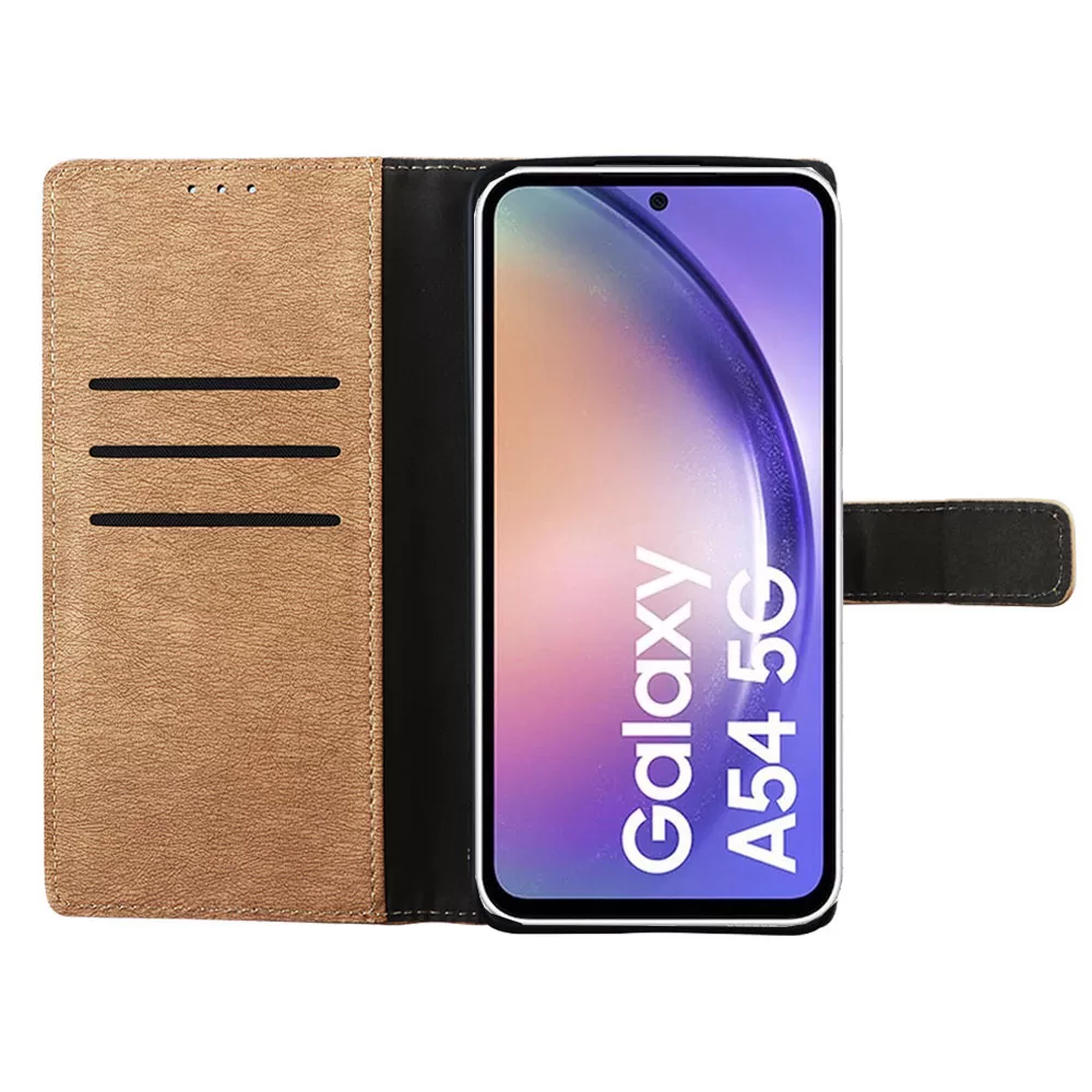 matshop.gr - VOLTE-TEL ΘΗΚΗ SAMSUNG A54 5G A546 6.4" ALLURE MAGNET BOOK STAND CLIP GOLD