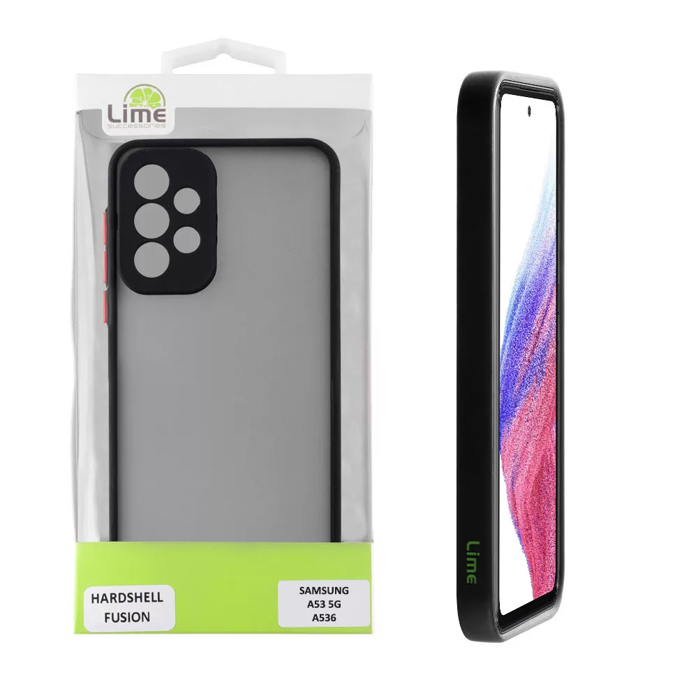 matshop.gr - LIME ΘΗΚΗ SAMSUNG A53 5G A536 6.5" HARDSHELL FUSION FULL CAMERA PROTECTION RED WITH BLACK KEYS