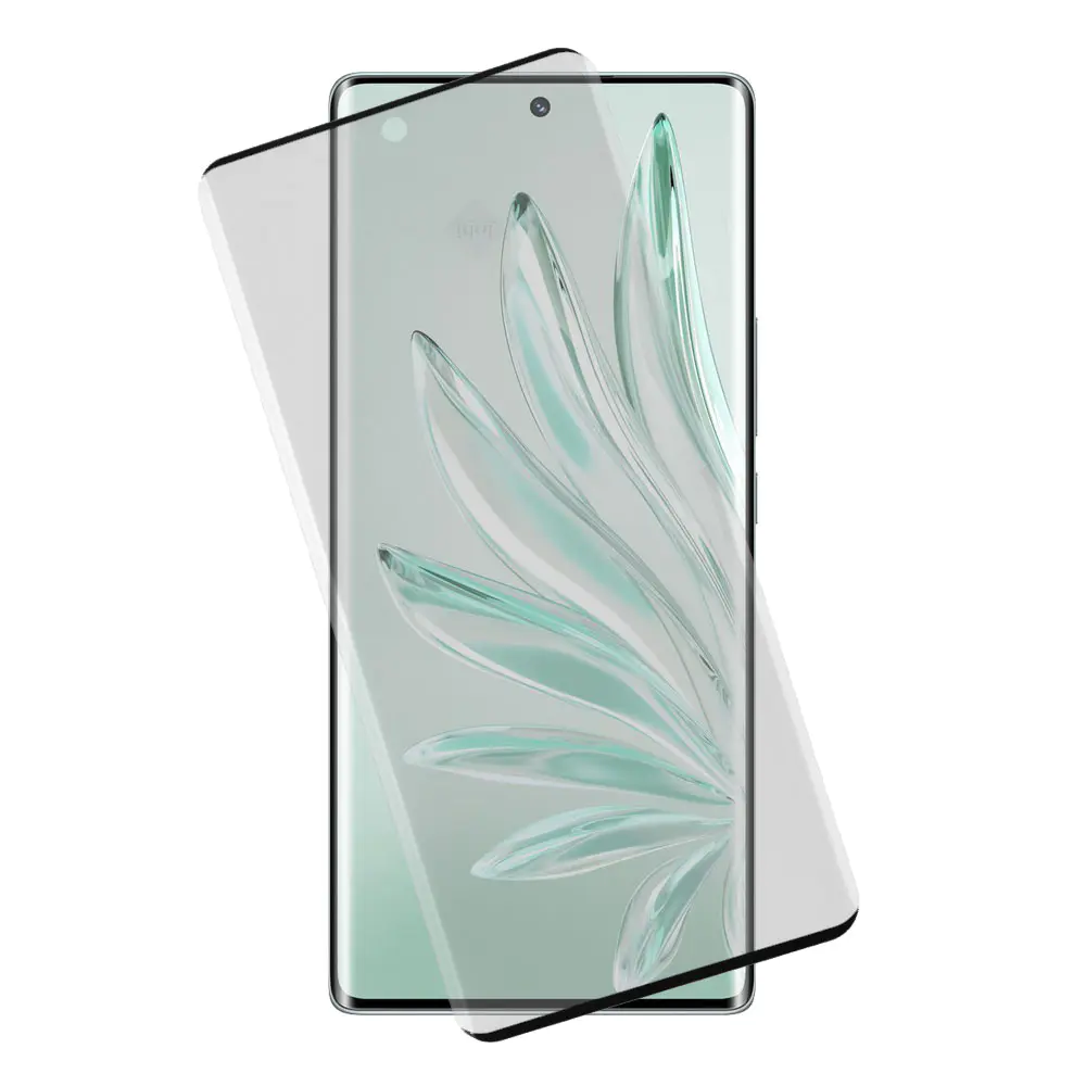matshop.gr - IDOL 1991 TEMPERED GLASS HONOR 70 6.67" 9H 0.30mm 3D SEMI CURVED FINGER UNLOCK BLACK FULL COVER